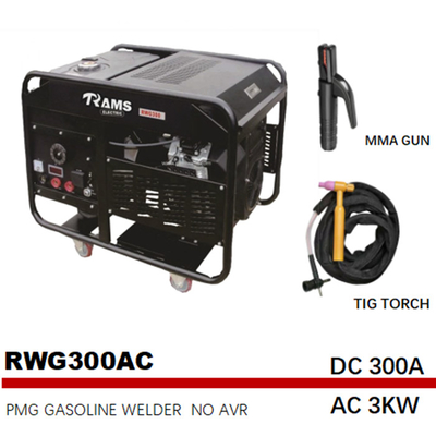 RWG300E 300 частота аппарата для дуговой сварки 3kw бензинового двигателя Amp управляемая средняя